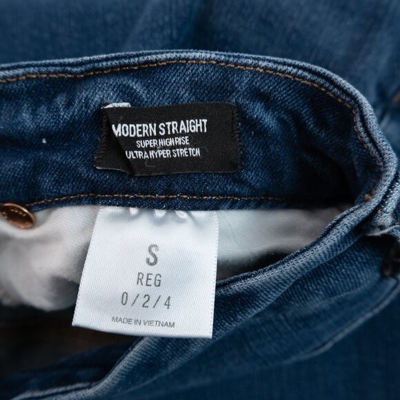 EXPRESS Modern Straight Super High Rise jeans size S - Picture 4 of 8